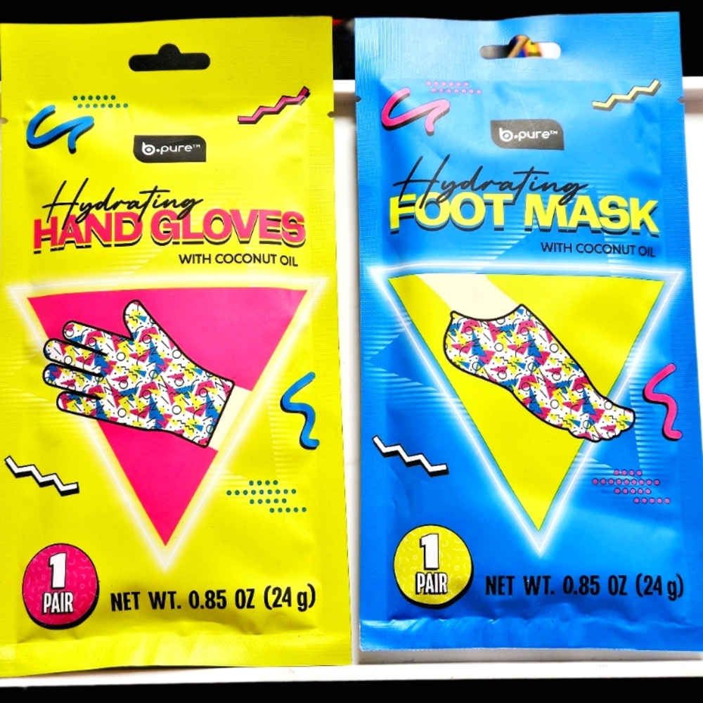 NWT B•PURE 2-PK BUNDLE: HYDRATING HAND GLOVES & FOOT MASK SET!